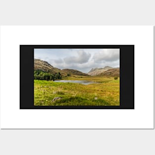 Langdale Pikes and Blea Tarn in Lake District, UK Posters and Art